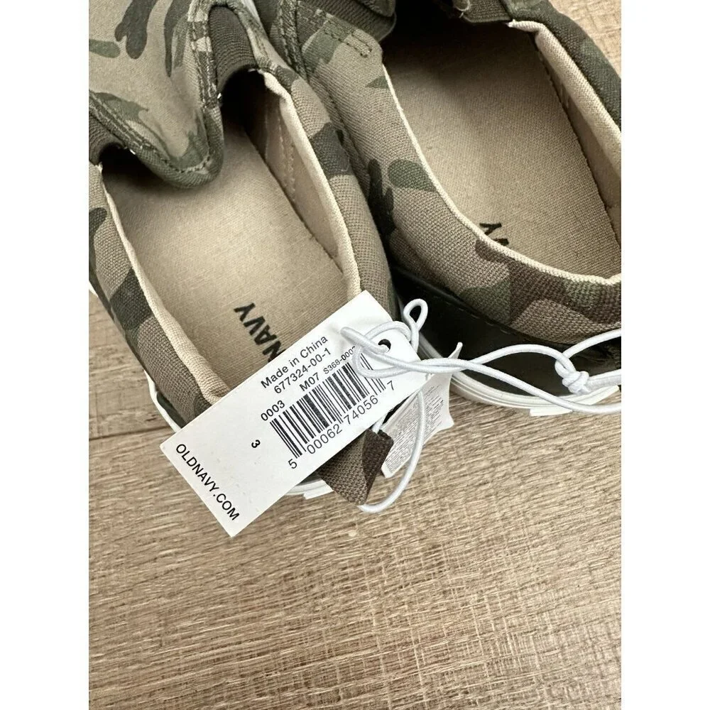NEW Old Navy Camouflage Slip On Sneakers